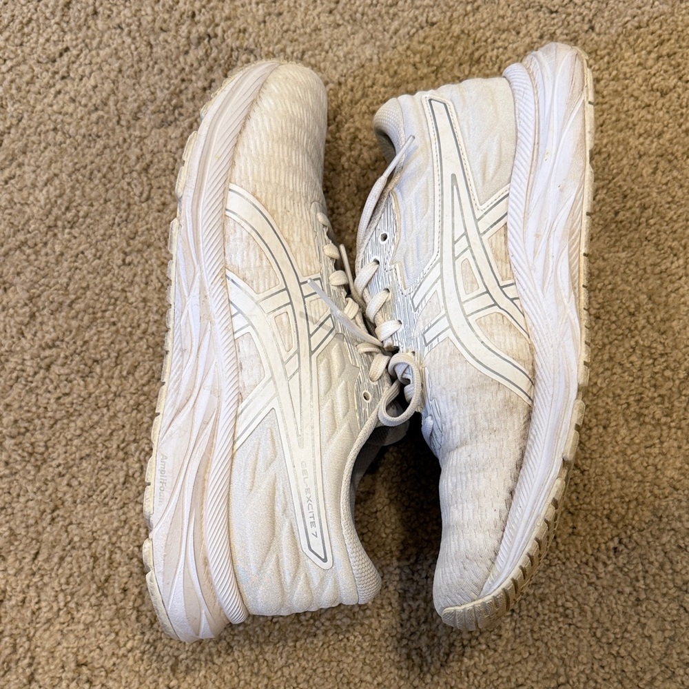 Asics White Lace-Up Sneakers